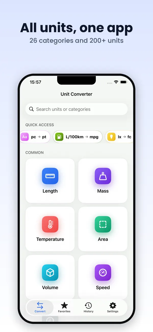 #1. Unit Converter & Measure (iOS) Por: Alper Sumer Guc