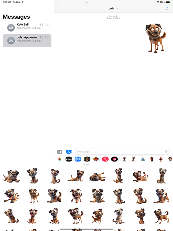 Screenshot #4 pour Goofy Border Terrier Stickers