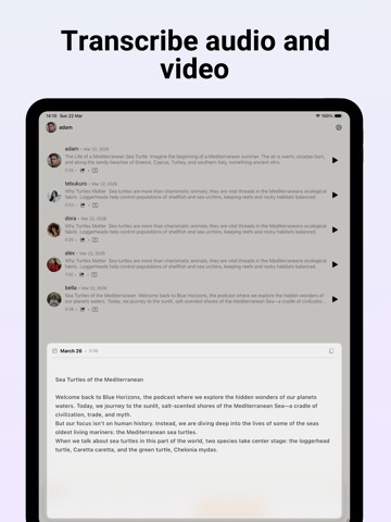 Koro Voices: Text to speech iPad screenshot