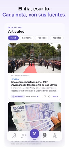 Lisa AI: tus noticias con IA iPhone screenshot 2