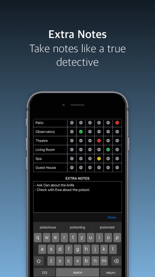 #2. Cluedo Notes (iOS) Av: Ram Patra