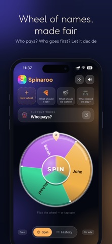 Spinaroo: Spin Wheel of Names iPhone screenshot