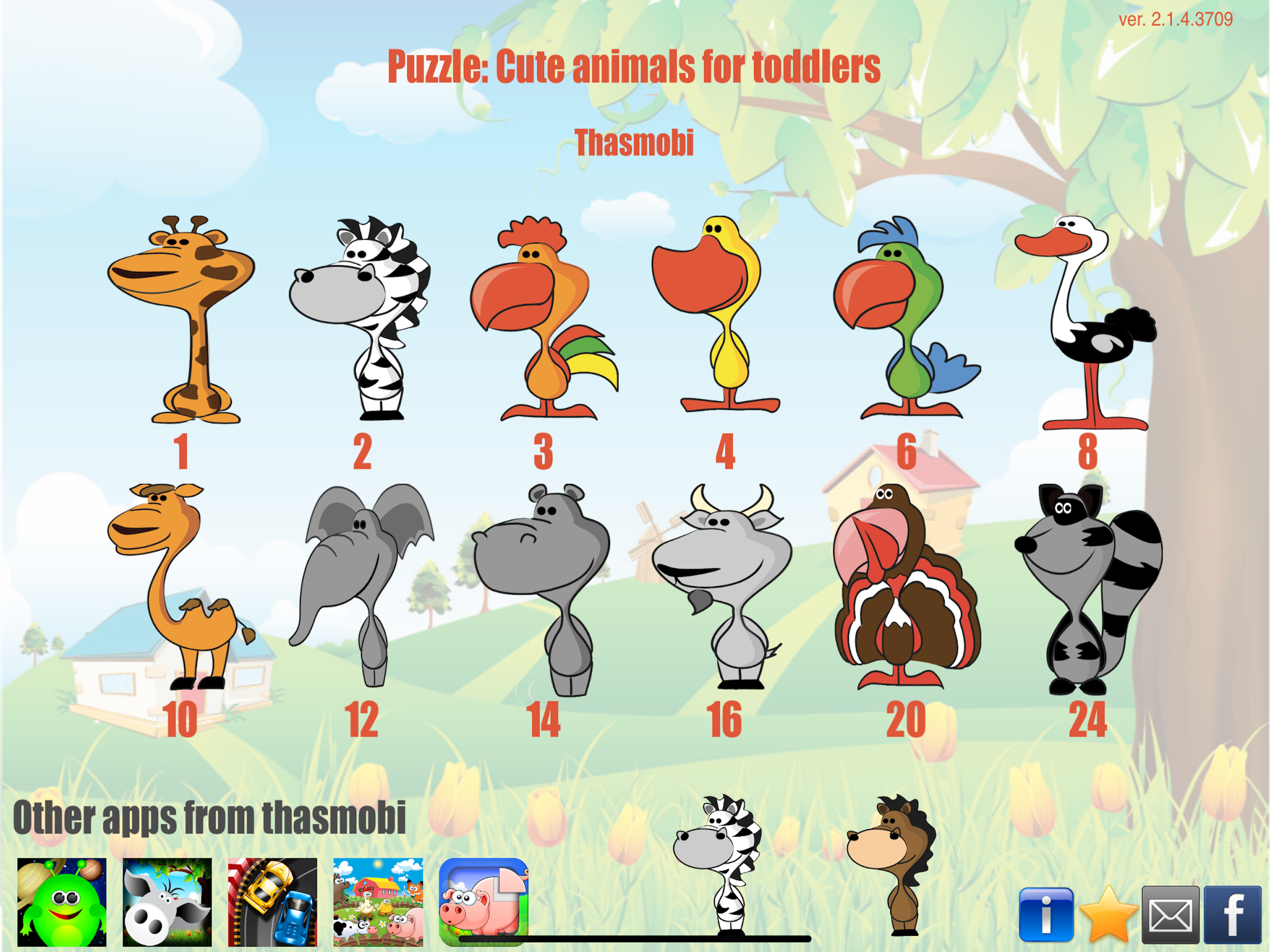 Cute animals for toddlers