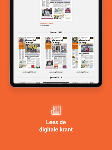 Nieuwsblad De Kaap iPad screenshot