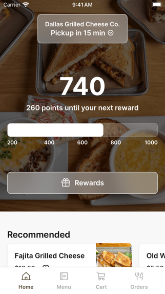 Dallas Grilled Cheese Co iPhone screenshot 1 - Food & Drink app