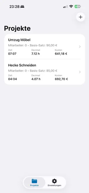 HandwerkTrackerApp screenshot 2