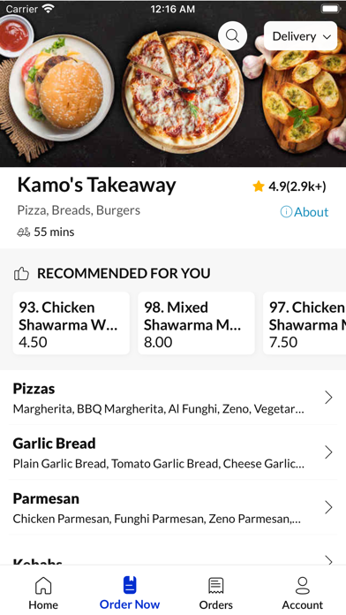 Kamo's Takeaway Screenshot
