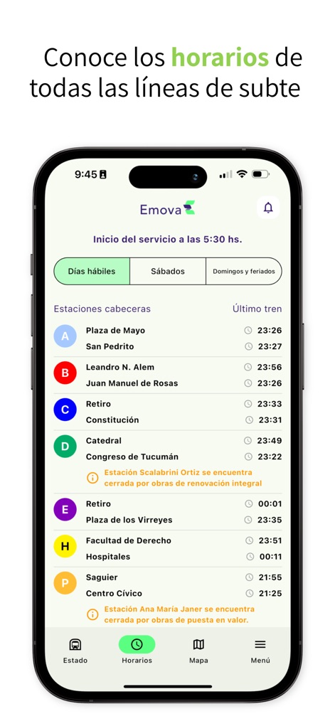 Emova – Subte Buenos Aires - Navigation App | MWM