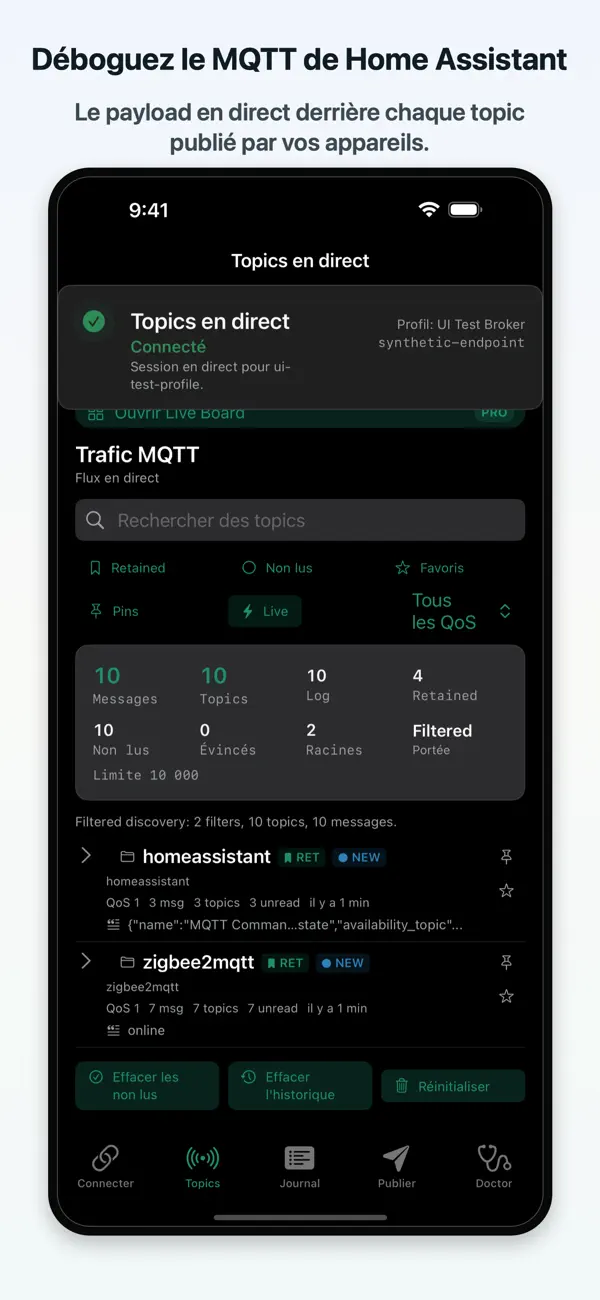 Screenshot #2 pour MQTT Commander