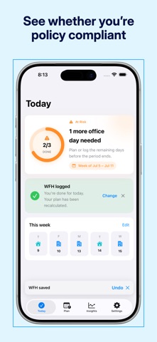 OfficeComply: RTO Tracker iPhone screenshot