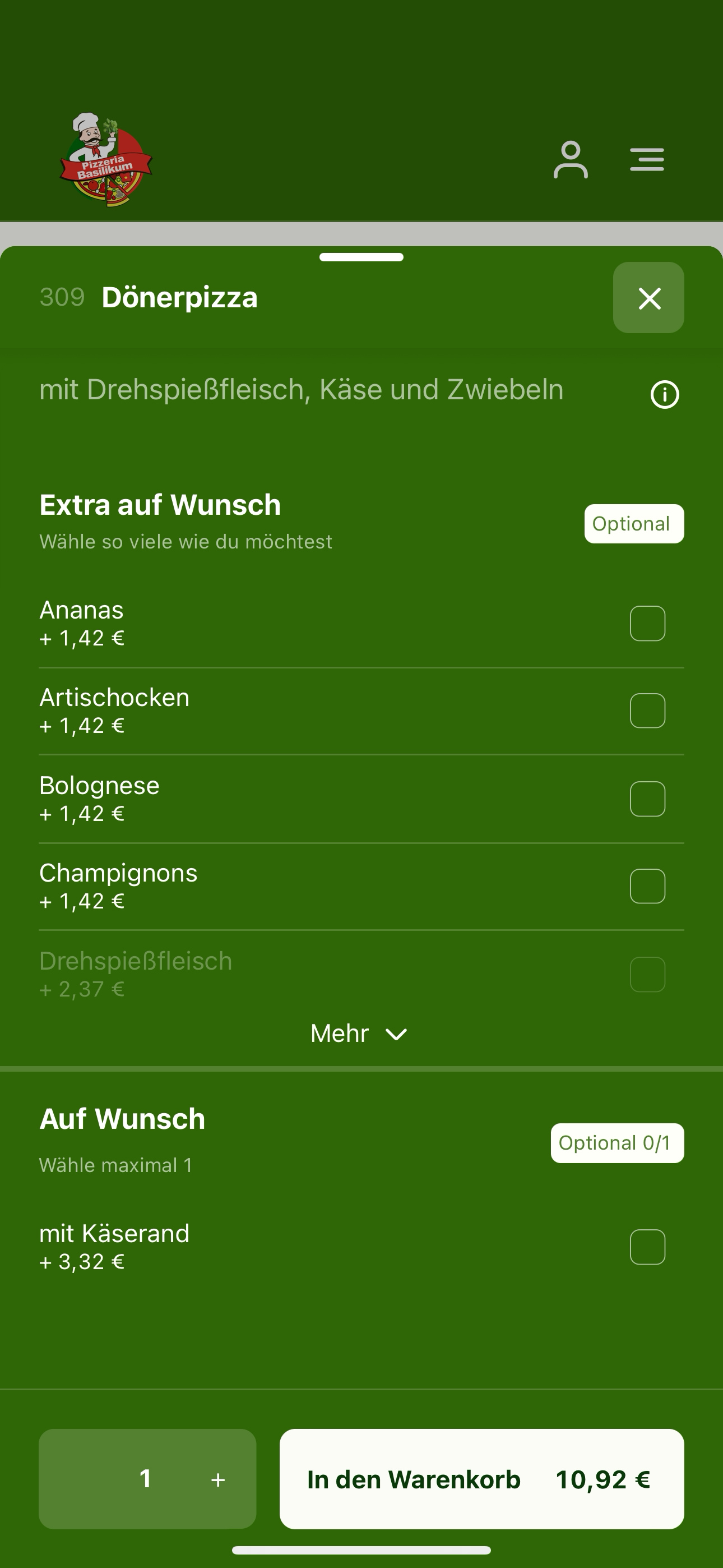 Pizzeria Basilikum Offenbach screenshot 4