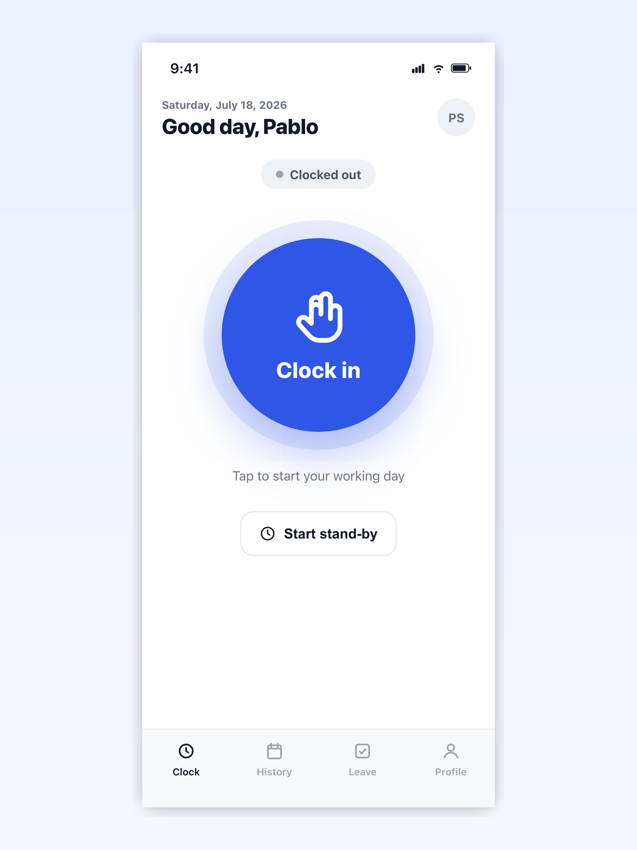 Arignote Timeclock screenshot 5
