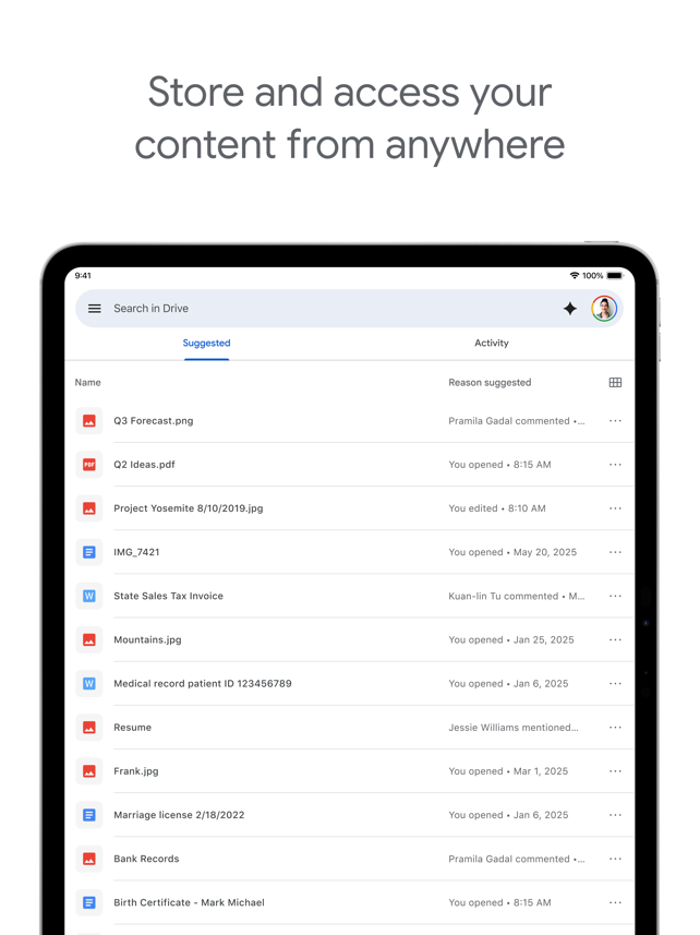 Google Drive – online backup Screenshot