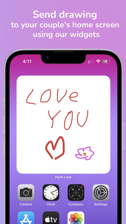 Paint Love - widget for couple