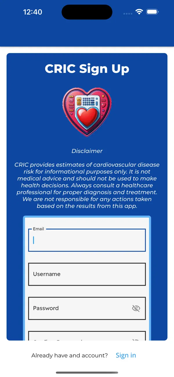 Screenshot #1 pour Cardiac-Risk-Index-Calculator