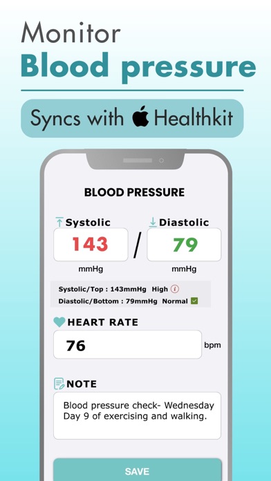 Blood Pressure Pulse Monitor Screenshot