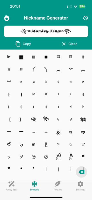 Cool Text Symbols Screenshot 3 of 6