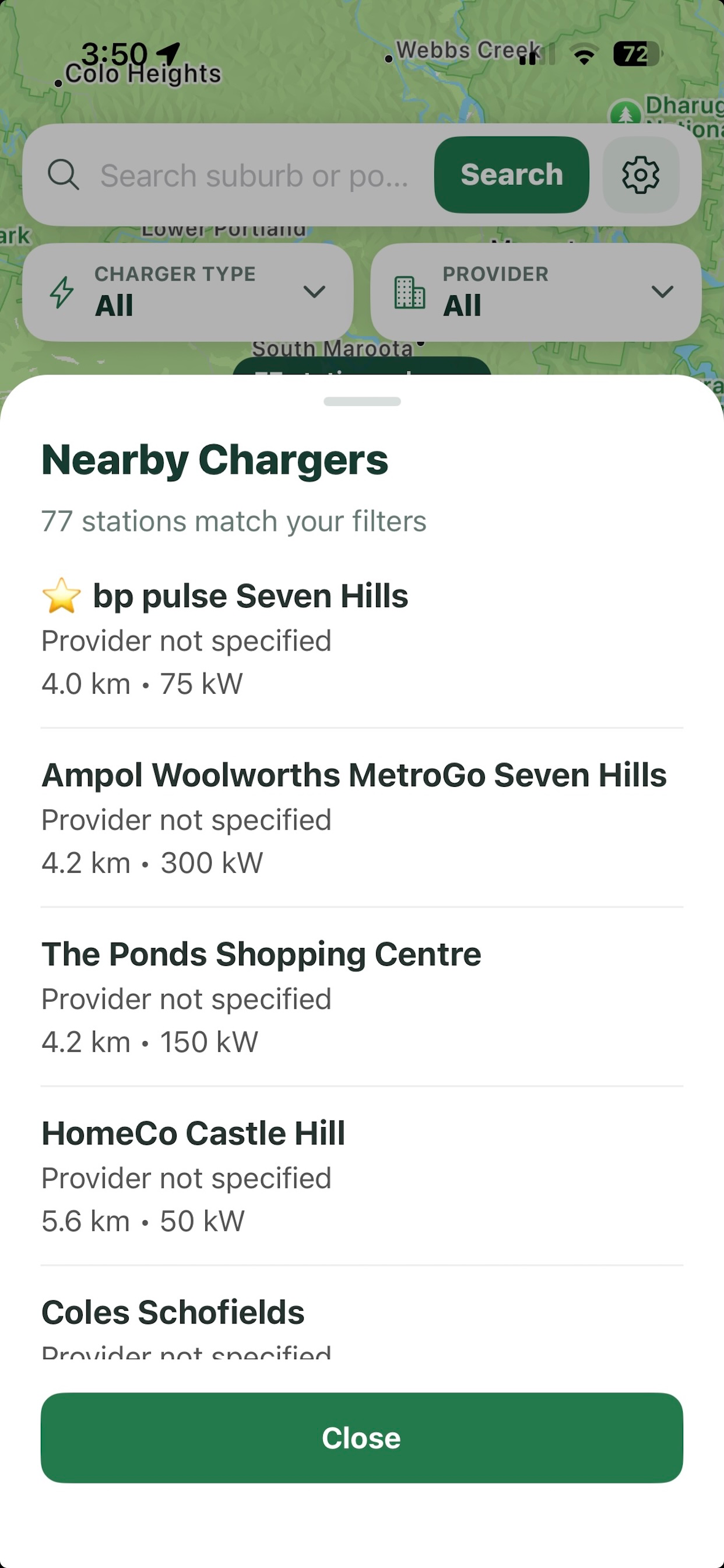 EV Navigator screenshot 2