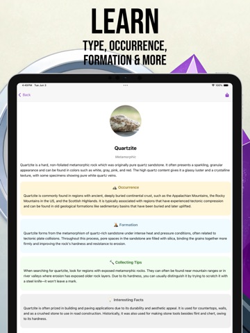 Rock Identifier - Crystal Id iPad screenshot