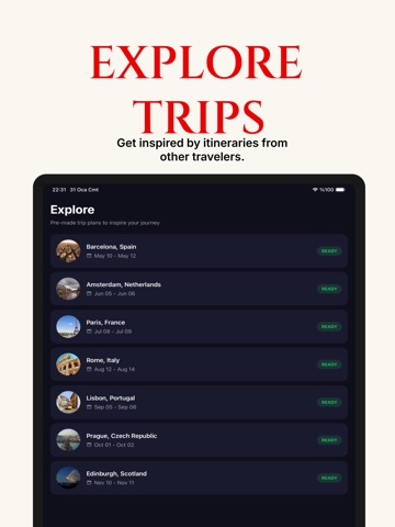 Smart Trip Planner: Triv AI iPad screenshot
