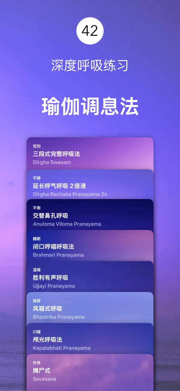 瑜伽呼吸练习：冥想与减压 截图 3