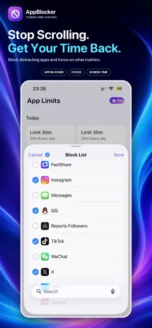 AppBlocker-Block Apps & Focus screenshot 1