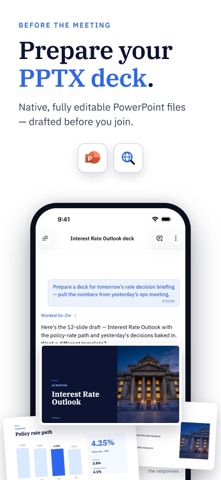 Meeting.ai: Agent for Work iPhone screenshot