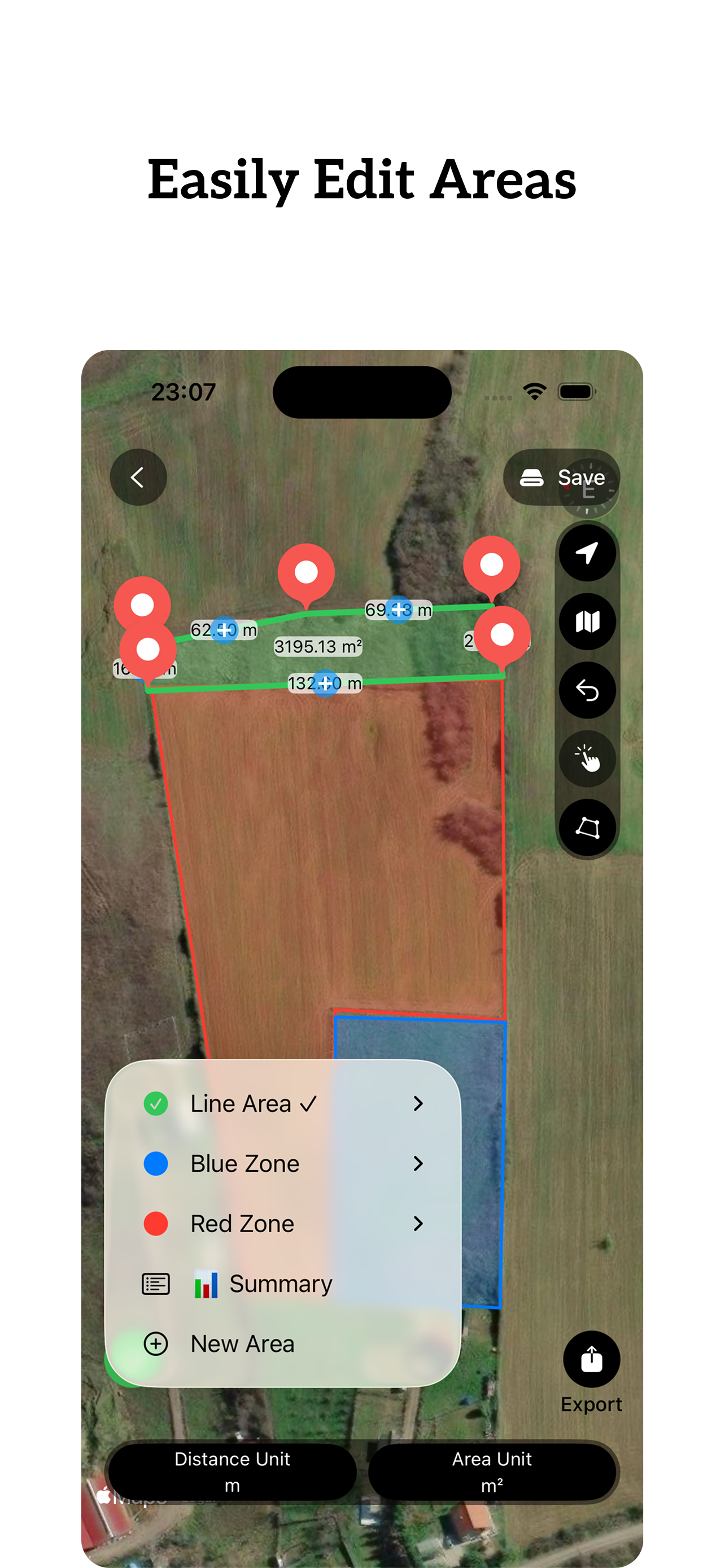 Area Measure - GPS Field Maps
