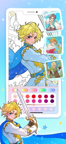 Princess Game Fantasy Coloring iPhone screenshot