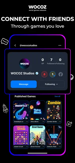 WOCOZ: Social Games Network screenshot 4