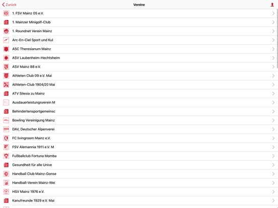 Sportstadt Mainz iPad screenshot