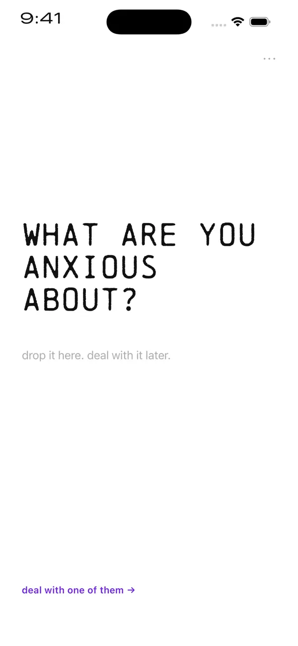 Screenshot #1 pour Things I'm Anxious About