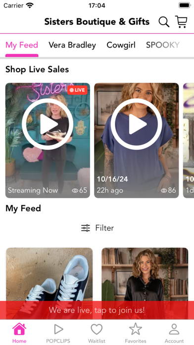Sisters Boutique & Gifts Screenshot