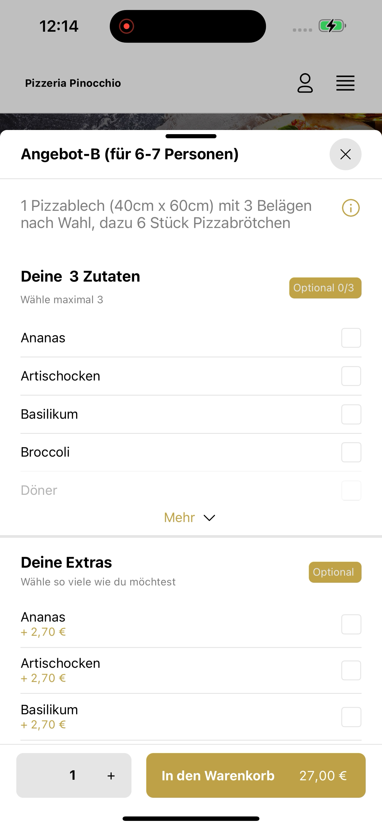 Pizzaservice Pinocchio screenshot 7