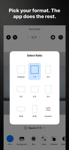 Size Ready: Fit Photo & Layout iPhone screenshot