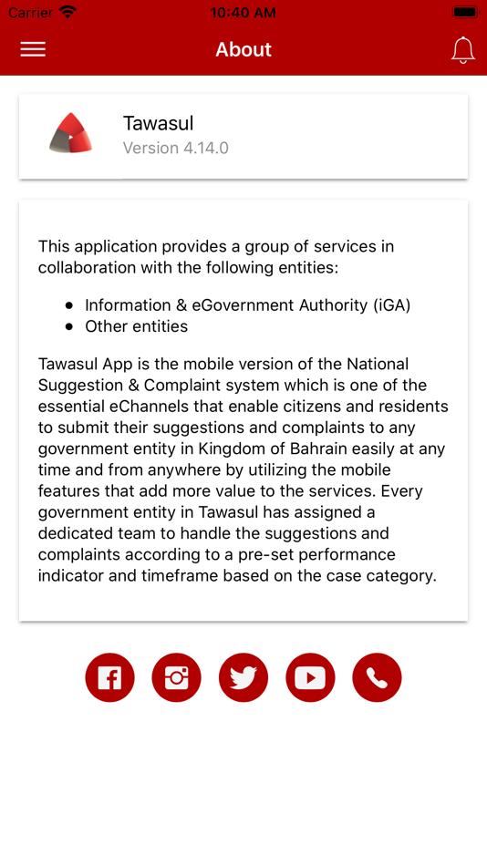 #8. Tawasul. (iOS) 由: eGovernment Authority Bahrain