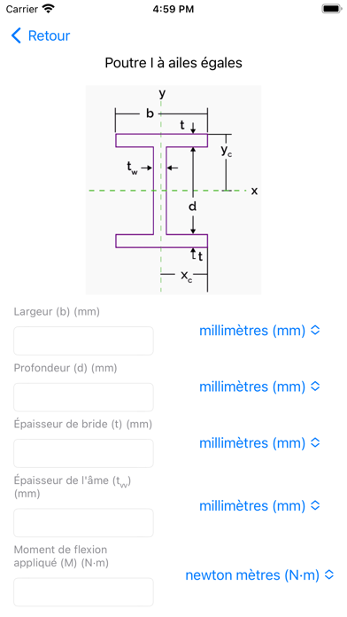 Screenshot #3 pour Calculateur Contrainte Poutre