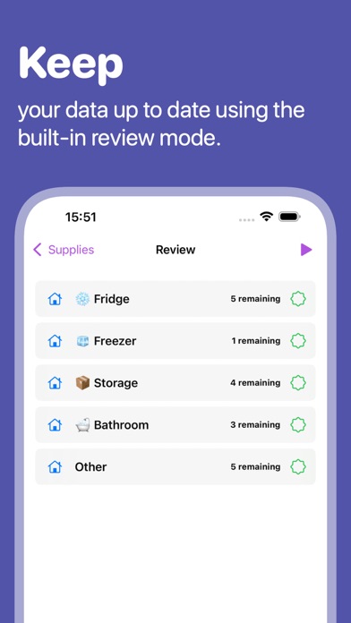 Supplies - home inventory app Screenshot