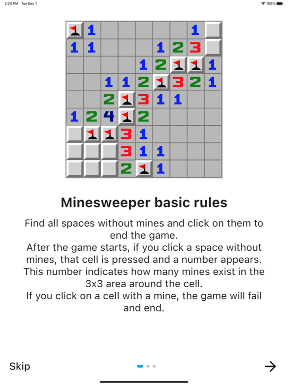 Minesweeper - Classical Game iPad screenshot 2 - Games app