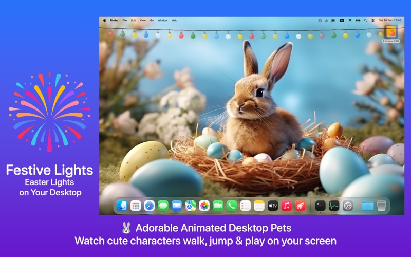 Festive Lights & Desktop Pets iPhone screenshot