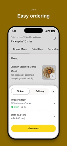 Tiffins Momo Corner iPhone screenshot