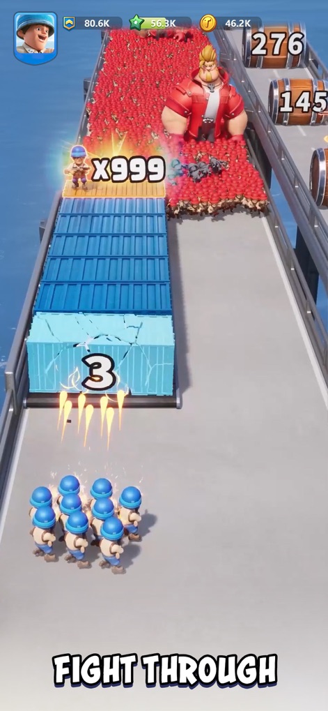 Top War: Battle Game - Progreso Visual del Combate