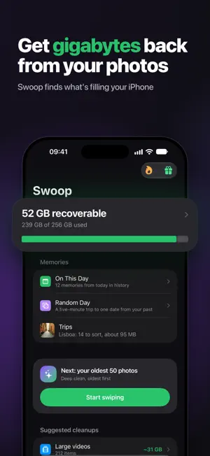 Swoop: Photo Cleaner & Storage screenshot 1