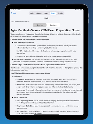 CSM Exam Prep 2026 iPad screenshot
