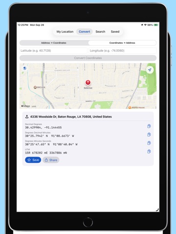 Gps Coordinates - My Location iPad screenshot