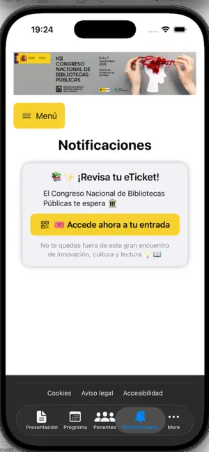 Congreso Bibliotecas Públicas screenshot 2