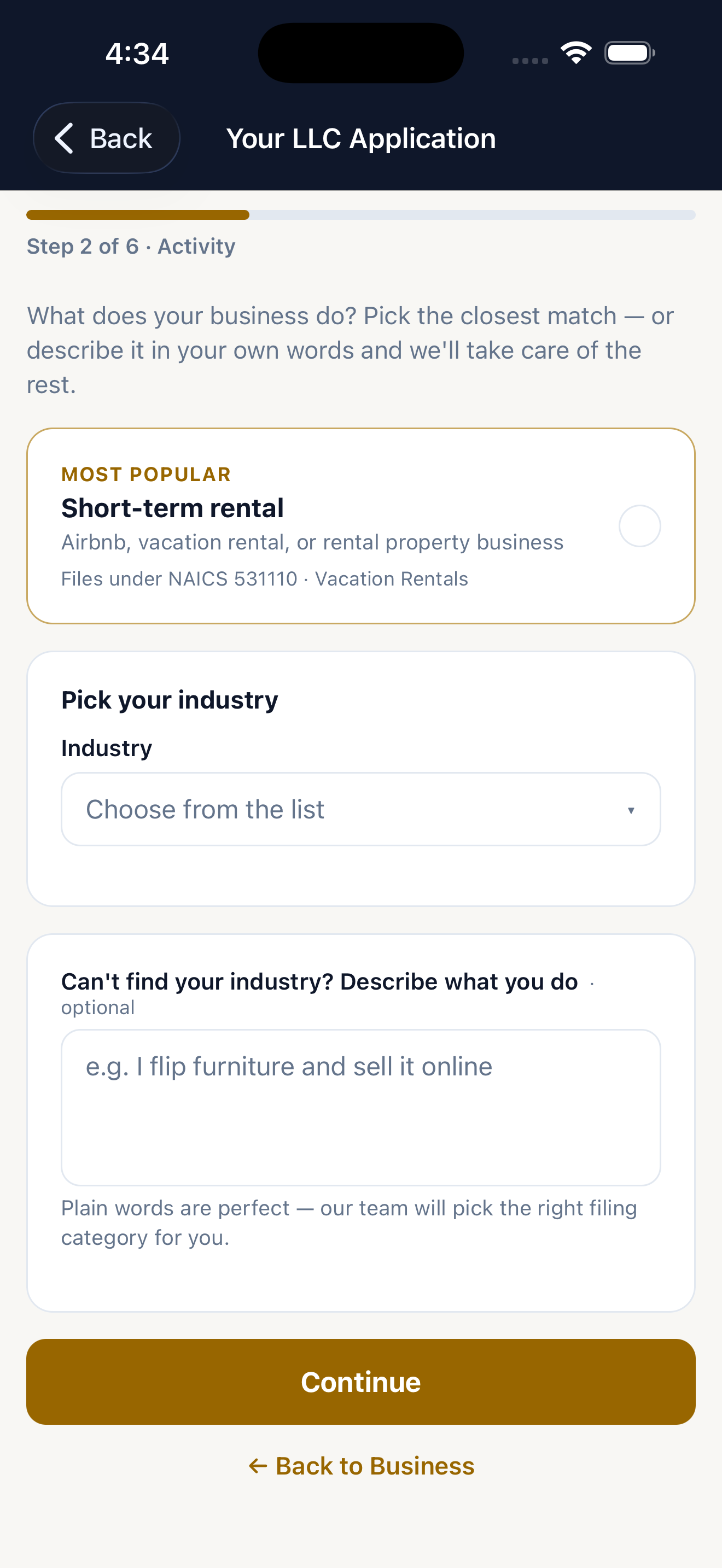 BuildMyLLC screenshot 5