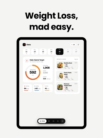 Dietz AI: Calorie & Fitness iPad screenshot