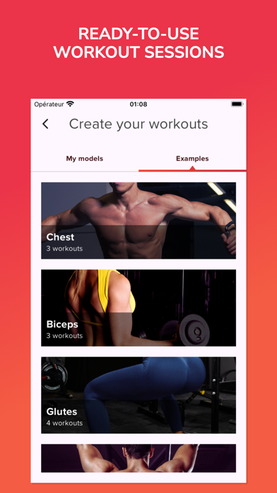 PerfTrain Tracker Gym Log Screenshot