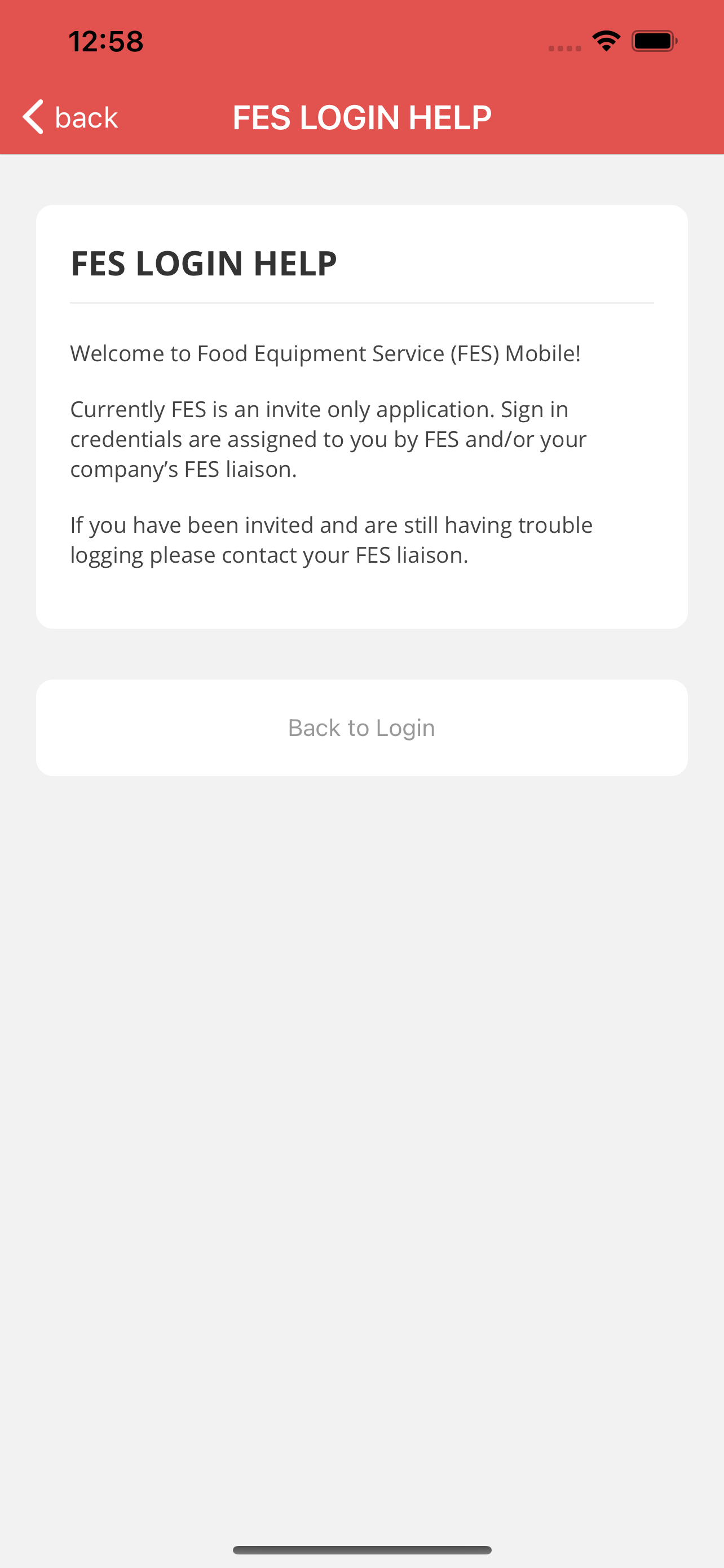 Food Equipment Service Mobile screenshot 2